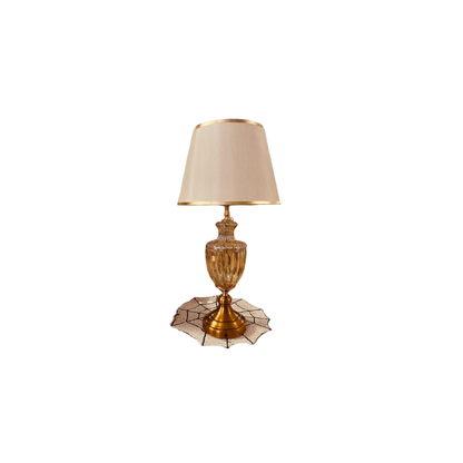 JS-VP T-47-TL Modern Table Lamp 1xE27 Mild Steel & Fabric Material Antique Gold & Cream Finish
