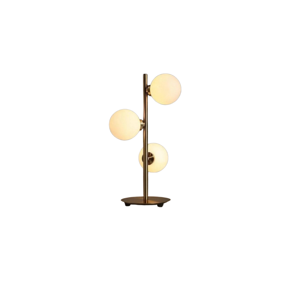 JS-VP T-20-3L-TL Modern Table Lamp 3xE27 Mild Steel & Glass Material Antique & White Finish