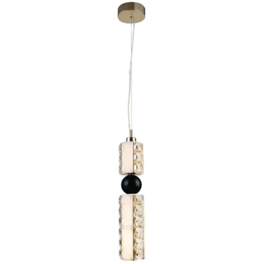 JS-SBL PS-10-273 Crystal & White Marble & Black Marble Modern Hanging Lights