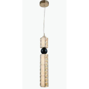 JS-SBL PS-10-274 Crystal & White Marble & Black Marble Modern Hanging Lights
