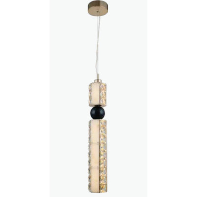 JS-SBL PS-10-274 Crystal & White Marble & Black Marble Modern Hanging Lights
