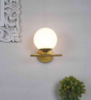 Sparlix Gold Iron Wall Light  | E27 holder | Included Bulb | Eliante by Jainsons Lights