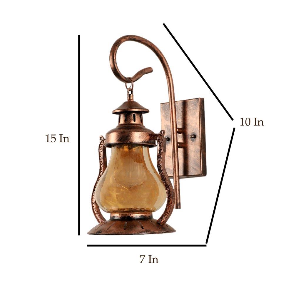 Copper Metal Wall Light - WL-0098-1W - Included Bulb