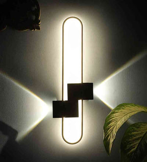 Radiova Black Aluminium Wall Light  | Inbuilt LED | Included Bulb | Eliante by Jainsons Lights