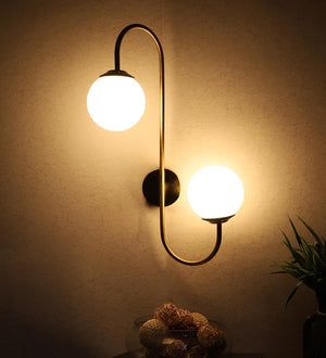 Eliante by Jainsons Lights-Glass Ball Wall Lights-WL-929-2-E27 holder