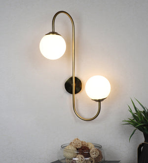 Eliante by Jainsons Lights-Glass Ball Wall Lights-WL-929-2-E27 holder