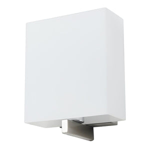 JS-VP S-516-1W Modern Wall Lights 1xE27 Mild Steel & Glass Material Satin Nickel & White Finish