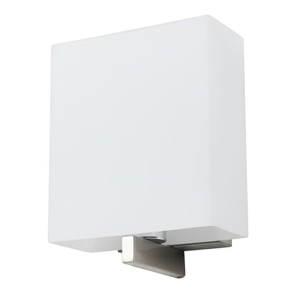 JS-VP S-516-1W Modern Wall Lights 1xE27 Mild Steel & Glass Material Satin Nickel & White Finish