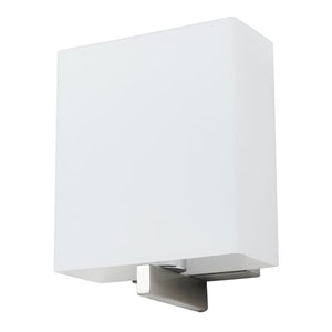 JS-VP S-516-1W Modern Wall Lights 1xE27 Mild Steel & Glass Material Satin Nickel & White Finish