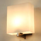 JS-VP S-516-1W Modern Wall Lights 1xE27 Mild Steel & Glass Material Satin Nickel & White Finish