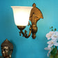 JS-VP S-441-1W Modern Wall Lights 1xE27 Aluminium Die Cast & Glass Material Antique Gold & White Finish