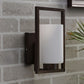 JS-VP S-404-1W Modern Wall Lights 1xE27 Mild Steel & Glass Material Dark Wood & White Finish