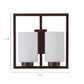 JS-VP S-404-2W Modern Wall Lights 2xE27 Mild Steel & Glass Material Dark Wood & White Finish