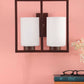 JS-VP S-404-2W Modern Wall Lights 2xE27 Mild Steel & Glass Material Dark Wood & White Finish