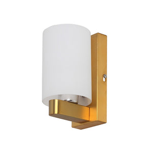 JS-VP S-430-1W Modern Wall Lights 1xE27 Mild Steel & Glass Material Antique Gold & White Finish