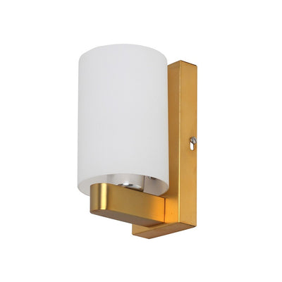 JS-VP S-430-1W Modern Wall Lights 1xE27 Mild Steel & Glass Material Antique Gold & White Finish