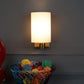 JS-VP S-430-1W Modern Wall Lights 1xE27 Mild Steel & Glass Material Antique Gold & White Finish