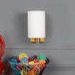 JS-VP S-430-1W Modern Wall Lights 1xE27 Mild Steel & Glass Material Antique Gold & White Finish