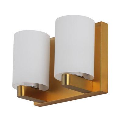 JS-VP S-430-2W Modern Wall Lights 2xE27 Mild Steel & Glass Material Antique Gold & White Finish