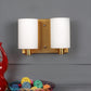 JS-VP S-430-2W Modern Wall Lights 2xE27 Mild Steel & Glass Material Antique Gold & White Finish