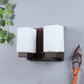JS-VP S-418-2W Wooden Wall Lights 2xE27 Wood, Glass & 1.41 Material Brown Dark & White Finish