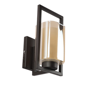 JS-VP S-403-1W Modern Wall Lights 1xE27 Mild Steel & Glass Material Brown & Champaign Finish