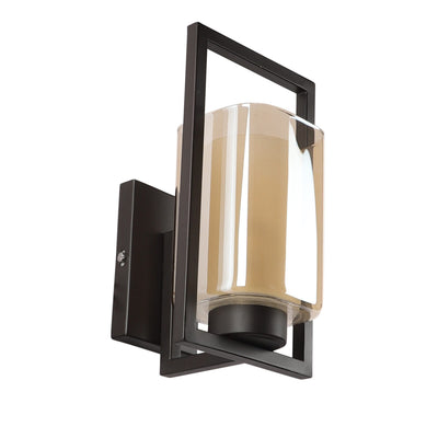 JS-VP S-403-1W Modern Wall Lights 1xE27 Mild Steel & Glass Material Brown & Champaign Finish