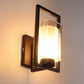 JS-VP S-403-1W Modern Wall Lights 1xE27 Mild Steel & Glass Material Brown & Champaign Finish