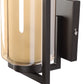JS-VP S-403-1W Modern Wall Lights 1xE27 Mild Steel & Glass Material Brown & Champaign Finish