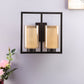 JS-VP S-403-2W Modern Wall Lights 2xE27 Mild Steel & Glass Material Brown & Champaign Finish