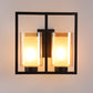 JS-VP S-403-2W Modern Wall Lights 2xE27 Mild Steel & Glass Material Brown & Champaign Finish