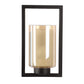 JS-VP S-402-1W Modern Wall Lights 1xE27 Mild Steel & Glass Material Brown & Champaign Finish