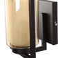 JS-VP S-402-1W Modern Wall Lights 1xE27 Mild Steel & Glass Material Brown & Champaign Finish