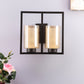JS-VP S-402-2W Modern Wall Lights 2xE27 Mild Steel & Glass Material Brown & Champaign Finish