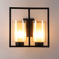 JS-VP S-402-2W Modern Wall Lights 2xE27 Mild Steel & Glass Material Brown & Champaign Finish