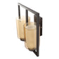 JS-VP S-402-2W Modern Wall Lights 2xE27 Mild Steel & Glass Material Brown & Champaign Finish