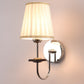 JS-VP S-324-1W Cloth Shade Wall Lights 1xE27 Mild Steel & Fabric Material Silver, Chrome & White Finish