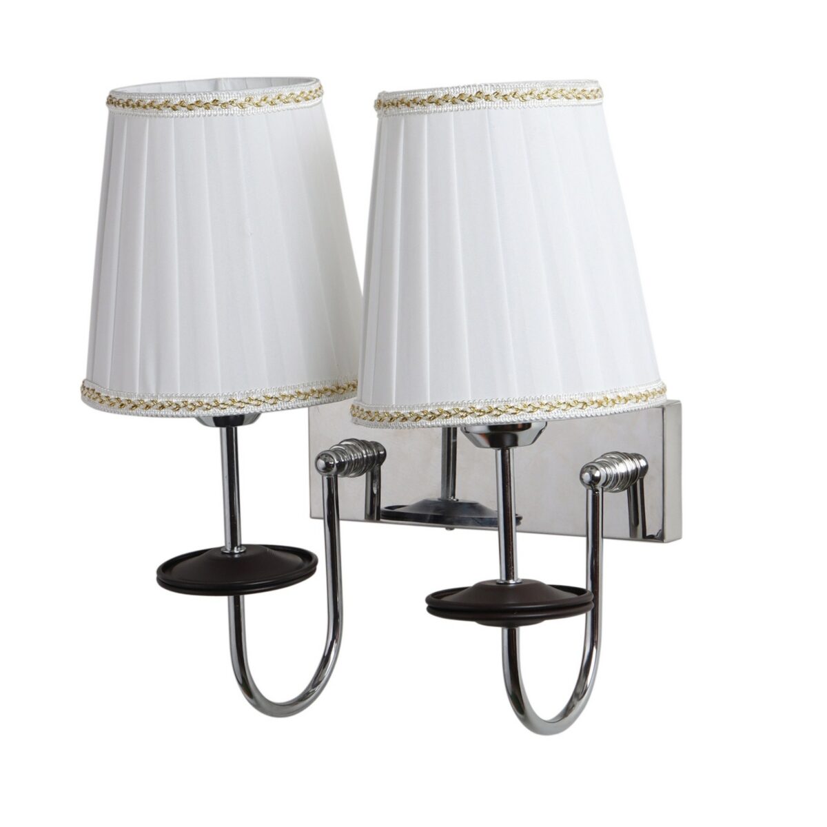 Silver Chrome & White Shade Lights
