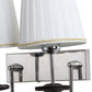 JS-VP S-324-2W Cloth Shade Wall Lights 2xE27 Mild Steel & Fabric Material Silver, Chrome & White Finish