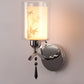 JS-VP S-327-1W Modern Wall Lights 1xE27 Silver, Chrome & Glass Material  & White Finish