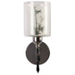 JS-VP S-327-1W Modern Wall Lights 1xE27 Silver, Chrome & Glass Material  & White Finish
