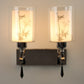 JS-VP S-327-2W Modern Wall Lights 2xE27 Mild Steel & Glass Material Silver, Chrome & White Finish