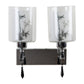 JS-VP S-327-2W Modern Wall Lights 2xE27 Mild Steel & Glass Material Silver, Chrome & White Finish