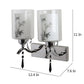 JS-VP S-327-2W Modern Wall Lights 2xE27 Mild Steel & Glass Material Silver, Chrome & White Finish