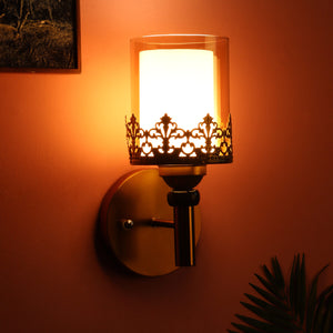 JS-VP S-305-1W Modern Wall Lights 1xE27 Mild Steel & Glass Material Antique & Champaign Finish