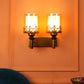 JS-VP S-305-2W Modern Wall Lights 2xE27 Mild Steel & Glass Material Antique & Champaign Finish