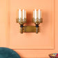 JS-VP S-305-2W Modern Wall Lights 2xE27 Mild Steel & Glass Material Antique & Champaign Finish