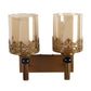 JS-VP S-305-2W Modern Wall Lights 2xE27 Mild Steel & Glass Material Antique & Champaign Finish