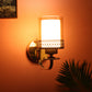 JS-VP S-321-1W Modern Wall Lights 1xE27 Mild Steel & Glass Material Gold,Brown & Champaign Finish