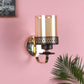 JS-VP S-321-1W Modern Wall Lights 1xE27 Mild Steel & Glass Material Gold,Brown & Champaign Finish
